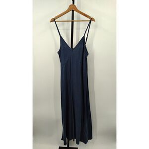 Quince Navy Blue Slip Dress